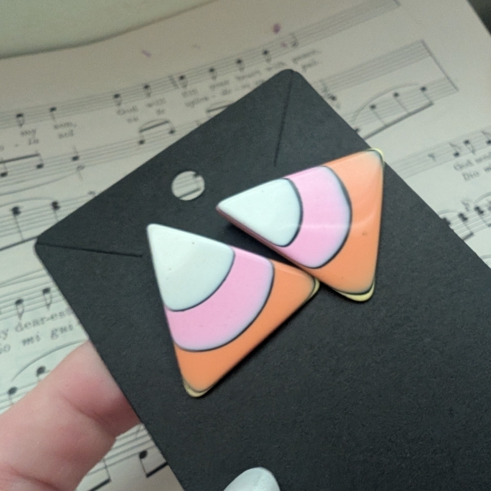 Colorful Triangle Earrings - Picture 6 of 6